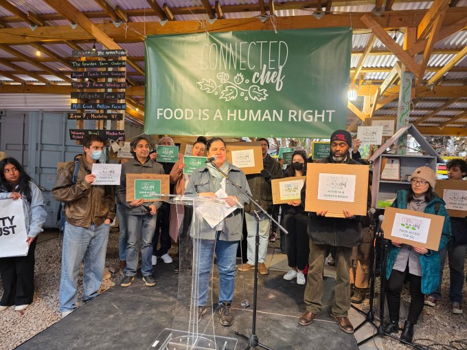 Advocates at Thursday's rally. Photo: Shane O'Brien