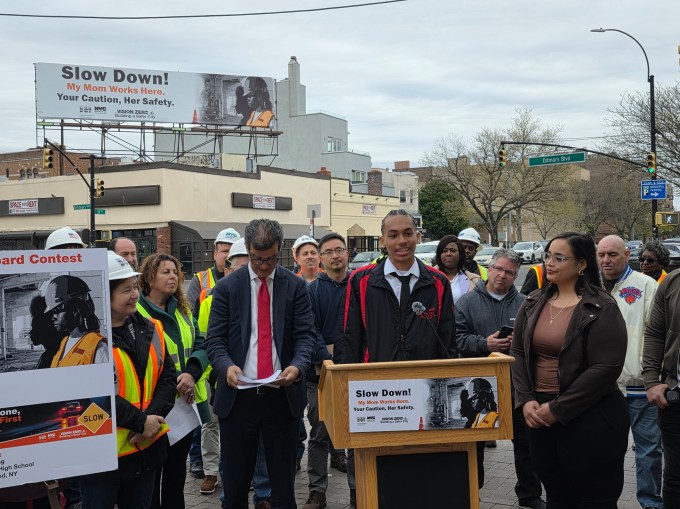 Mendez speaks at Monday's launch. Photo: Shane O'Brien